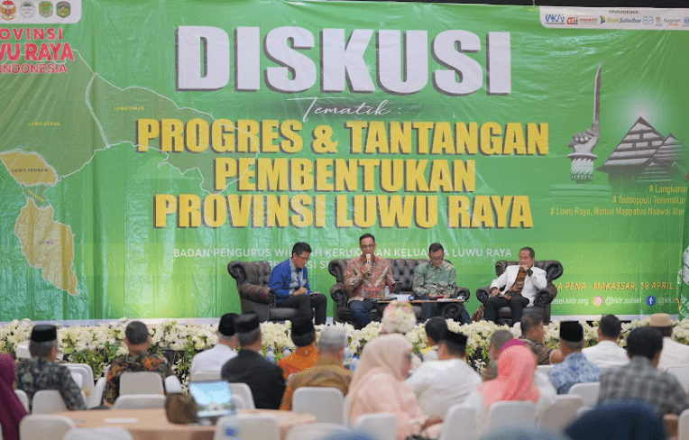 Diskusi tematik bertajuk “Progres dan Tantangan Pembentukan Provinsi Luwu Raya”