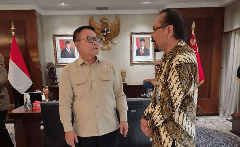 H Arsyad Kasmar berbincang bersama Kepala Staf Kepresidenan (KSP Jenderal TNI Purn Dudung Abdurachman